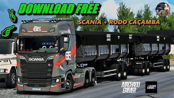 Conjunto Scania + Rodo Caçamba Mods Ets2 1.46
