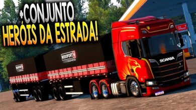 Scania Heróis da Estrada + Rodotrem Arqueado Mod Ets2 1.47