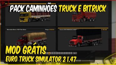 Pack de Caminhões Truck e Bitruck Qualificados Mod Ets2 1.47
