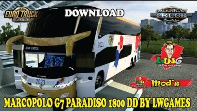 Ônibus MARCOPOLO G7 PARADISO 1800 DD Mod Ets2 1.47