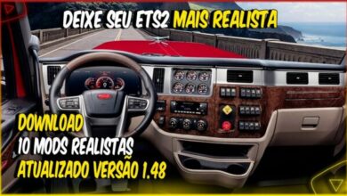 Pack 10 MODs Realista Ets2 1.48