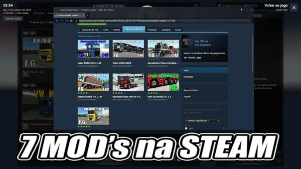 Pack 7 Mods Top Na STEAM Ets2 1.48