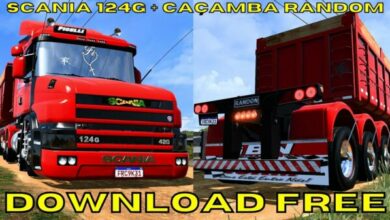 Conjunto Scania 124G + Caçamba Randon Mod Ets2 1.49
