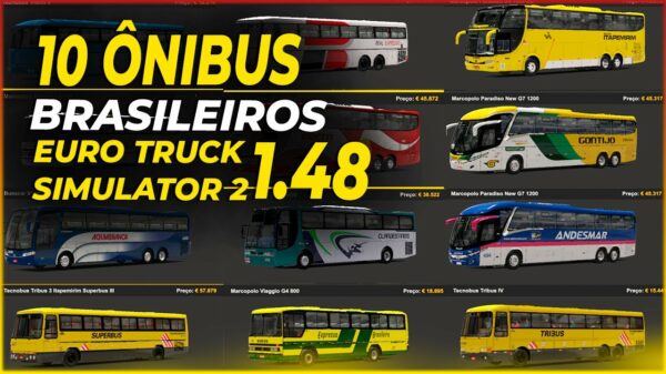 Pack 10 Mods Ônibus Brasileiros Ets2 1.48
